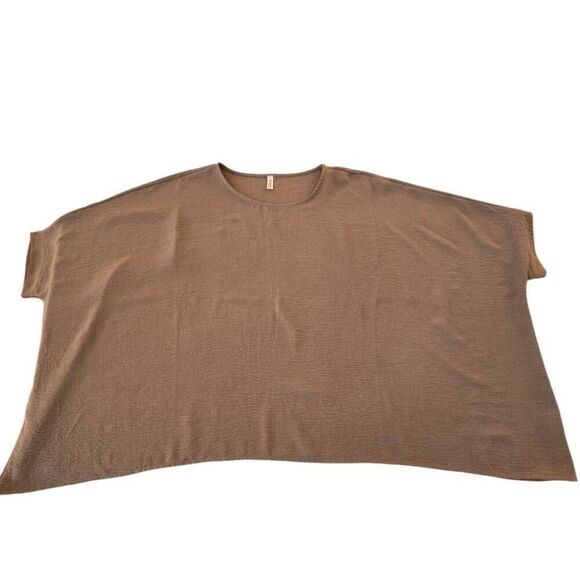 Tangerine Womens Tan Oversized Kimona Style Sleeve Top - Picture 5 of 9